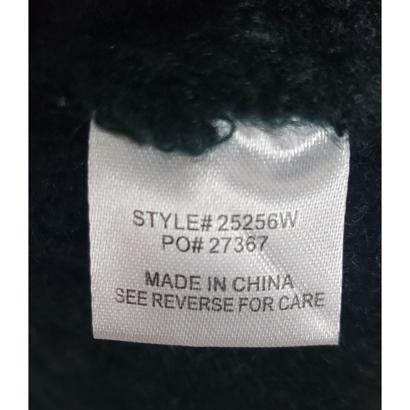 SKIES ARE BLUE Rhinestone Button Fuzzy Knit Cardigan Sweater Forest Green XL - Picture 6 of 7